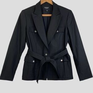 Vintage Express Women’s Military Style Utility Blazer Jacket Power Dressing Sz.S